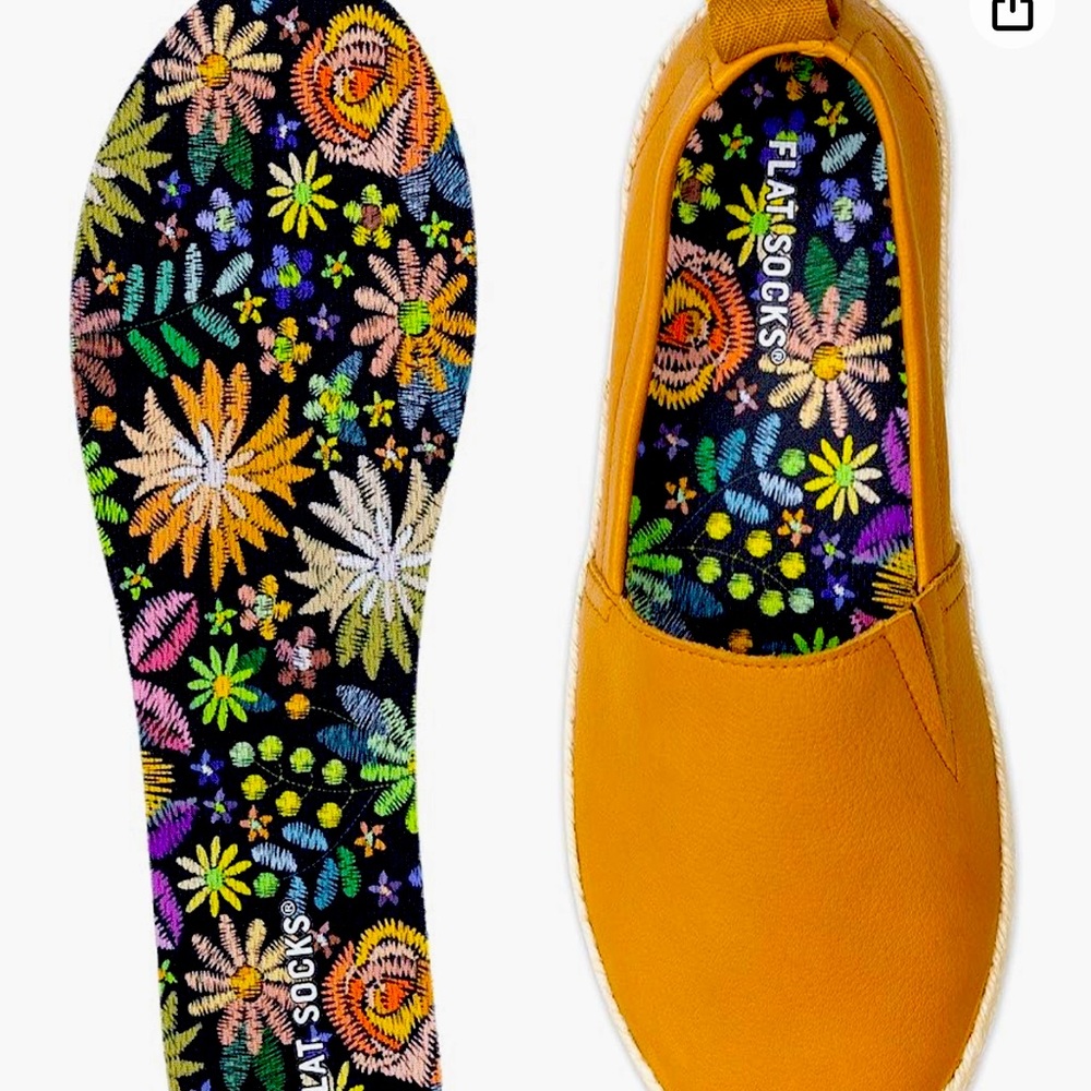 FLAT SOCKS floral size Large
